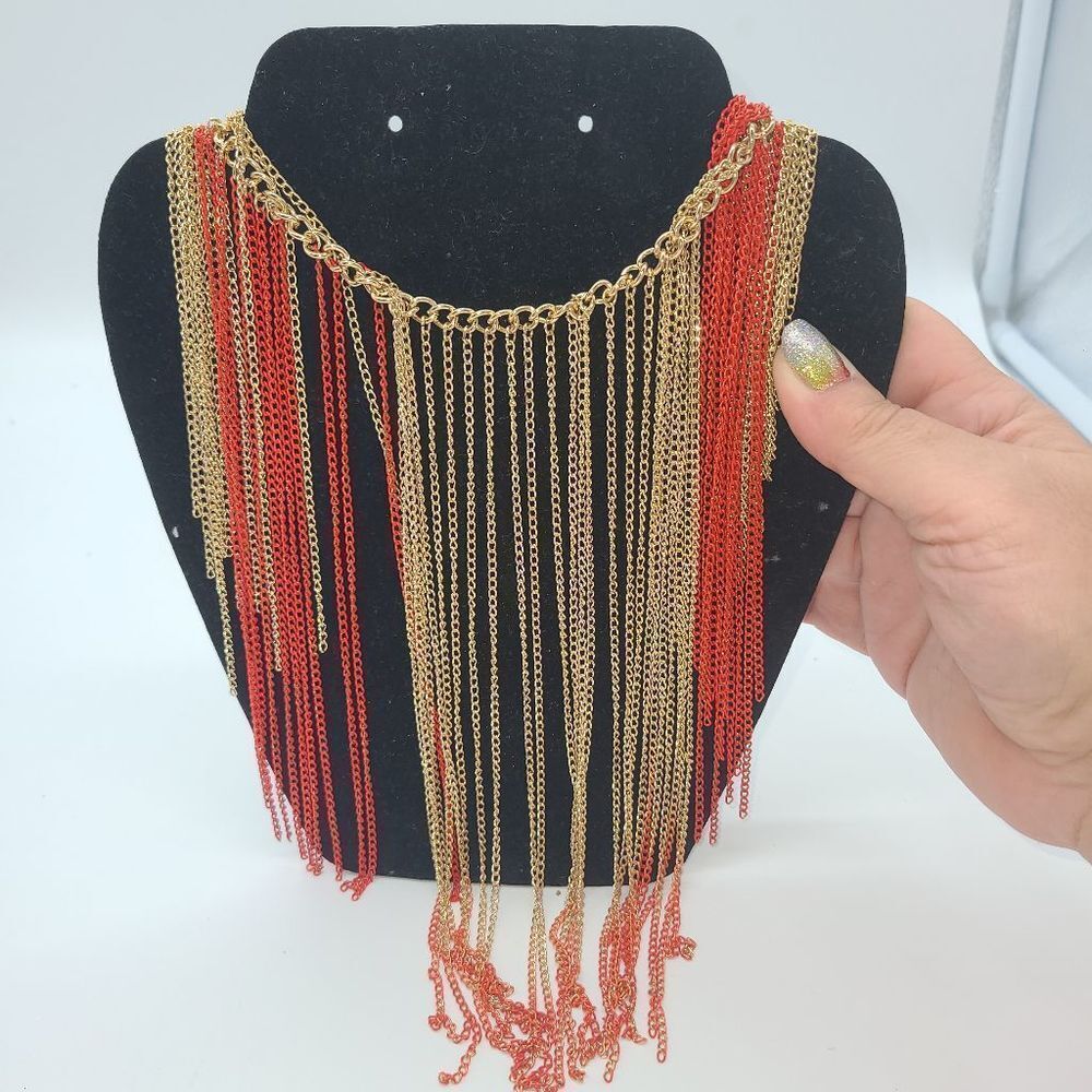 Gennaro Boho Bib Fringe Necklace
